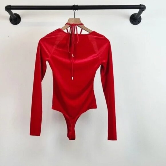 NWT AFRM Rouge Assunta Bodysuit Red size Medium - Picture 4 of 6